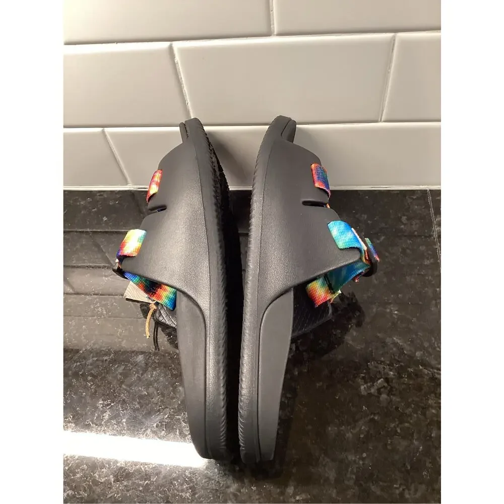 NWT Chaco Black Tie-Dye Chilos Slides Kids Unisex Size 6 outdoor boys girls